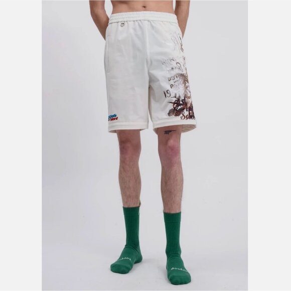 DOUBLET RARE $695 JAPAN Streetwear Printed Chaos Embroidery Two Way Pants Blue M - Picture 13 of 15